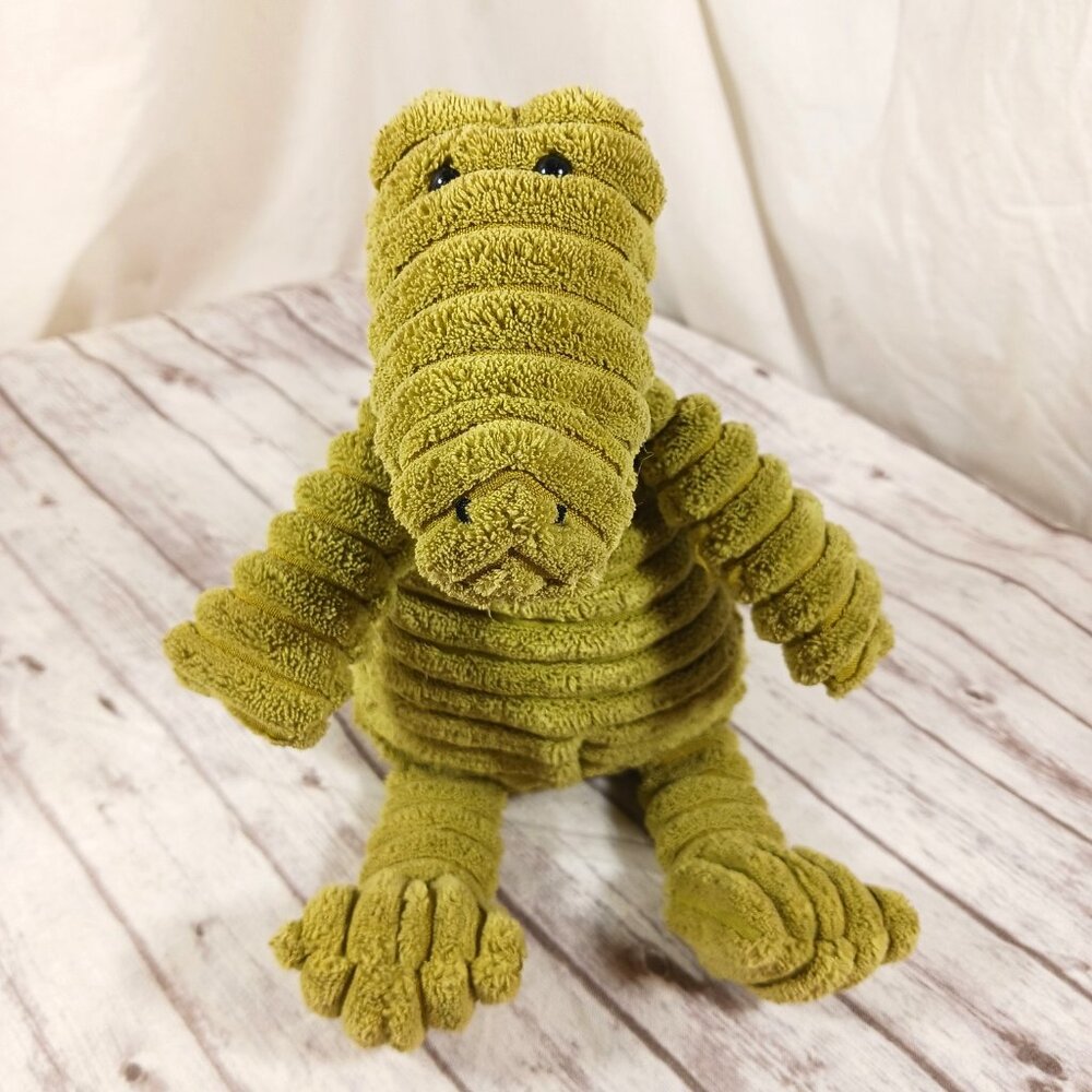 JellyCat Cordy Roy Alligator Green Ribbed Corduroy Plush Stuffed Animal 7.5" - Picture 3 of 12